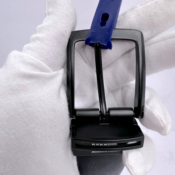 ORIGINAL PENGUIN MEN’S BLACK REVERSIBLE BELT, SMOOTH & TEXTURED BELT SIZE 38 - Picture 6 of 13